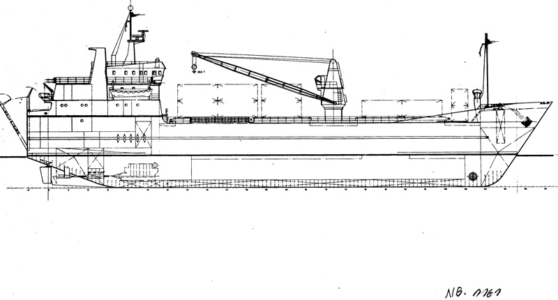 BNR 1161 - RoRo Frachtmotorschiff Nornan Fjord 1974
